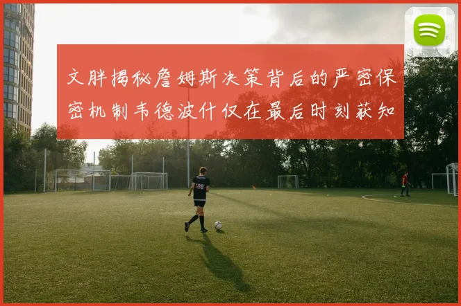 文胖揭秘詹姆斯决策背后的严密保密机制韦德波什仅在最后时刻获知消息